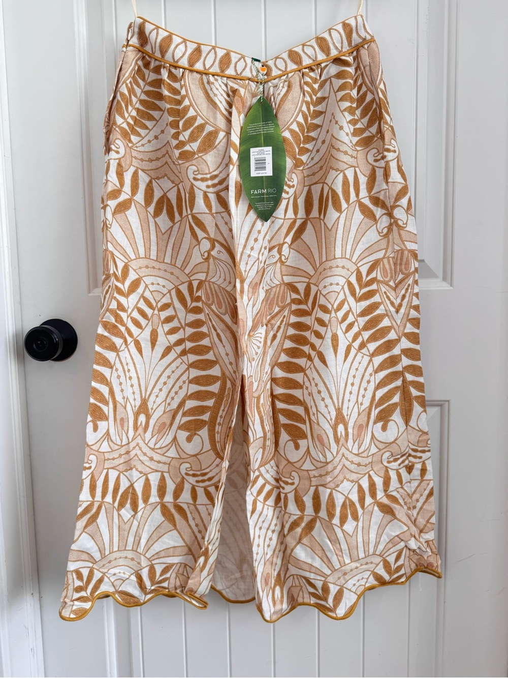 NWT Farm Rio Nature Lace EuroFlax Skirt - Picture 6 of 9